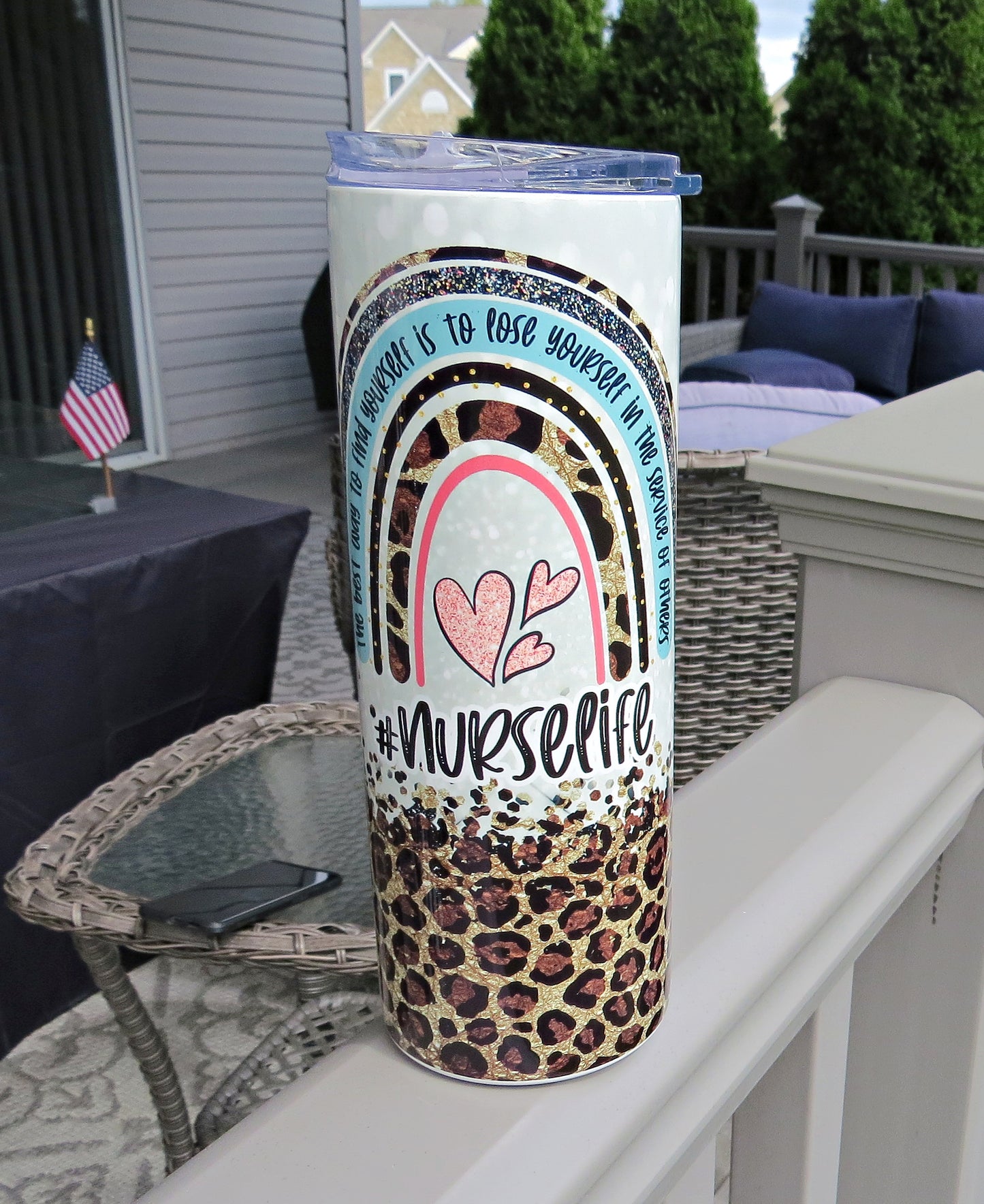 20 oz Stainless Steel Skinny Tumbler Personalized Name- Nurse Week Gift - Appreciation Gift – Personalized Nurse - Nurse Tumbler with Straw - Nurse Week Gifts for Women Men – Custom