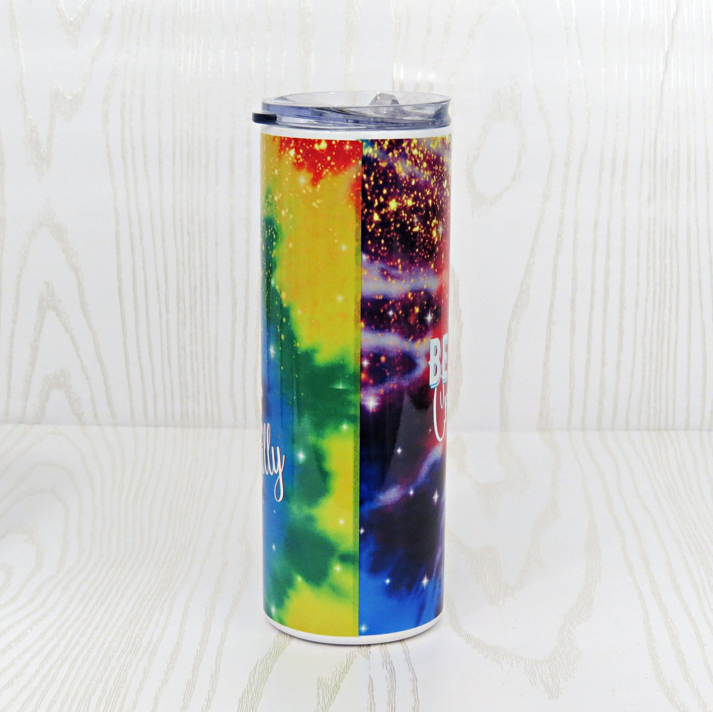 20 oz Stainless Steel Be You Be Different Be Crazy Be Silly Blue Humanoid Alien Tumbler - Fun Park Tumbler