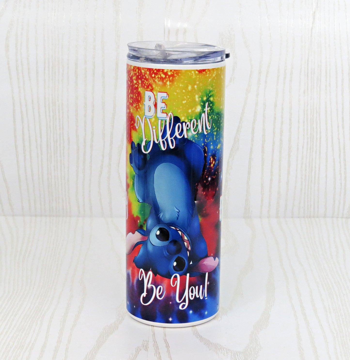 20 oz Stainless Steel Be You Be Different Be Crazy Be Silly Blue Humanoid Alien Tumbler - Fun Park Tumbler