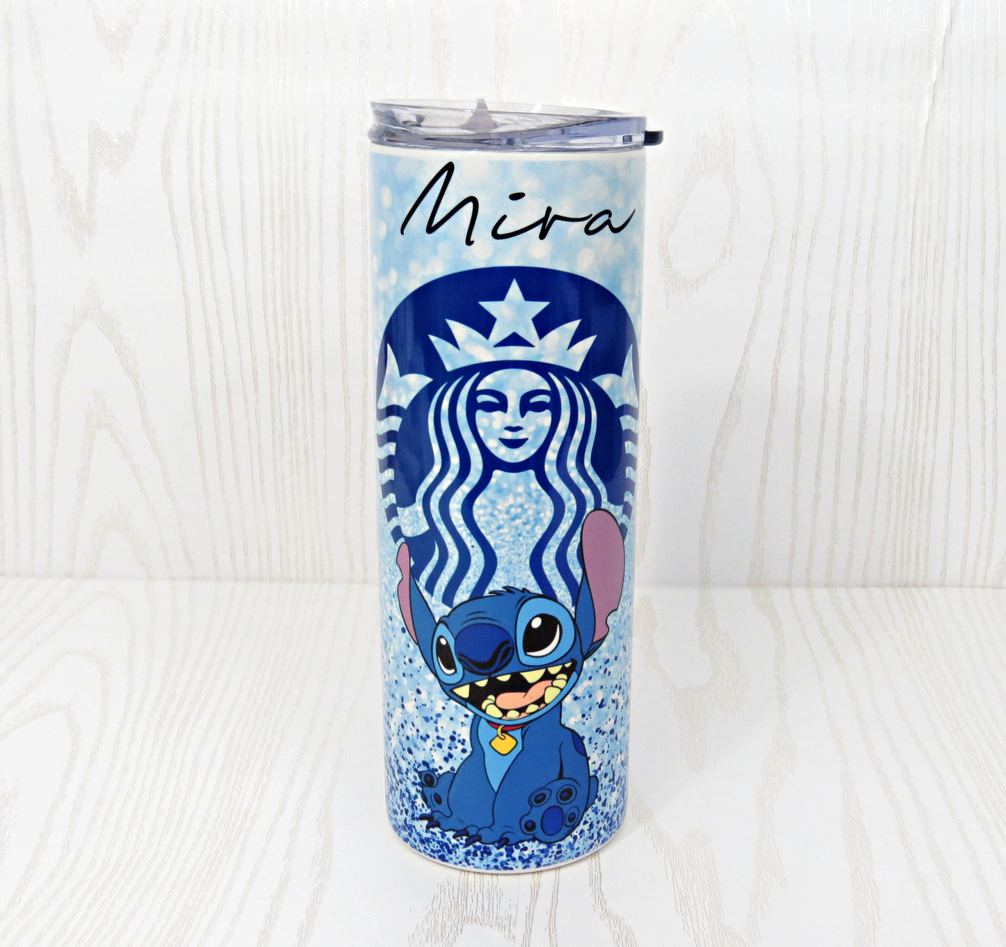 20 oz Stainless Steel Coffee Blue Humanoid Alien Tumbler - Fun Park Tumbler - Coffee Lover Tumbler