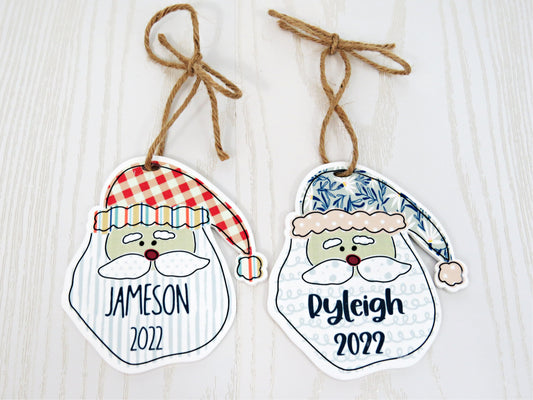 Christmas Santa Ornament - Personalized Ornament - Family Christmas Ornament - Custom Christmas Ornament - Custom Family Ornament - Boy Girl Kid