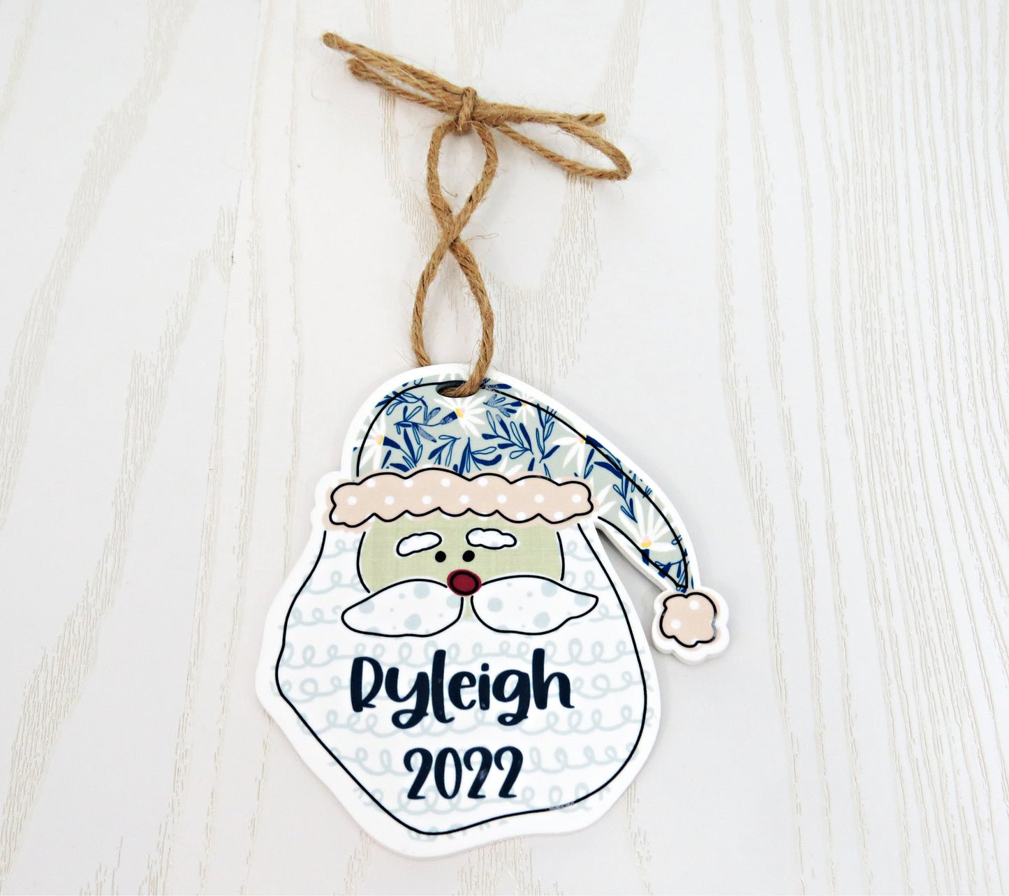 Christmas Santa Ornament - Personalized Ornament - Family Christmas Ornament - Custom Christmas Ornament - Custom Family Ornament - Boy Girl Kid