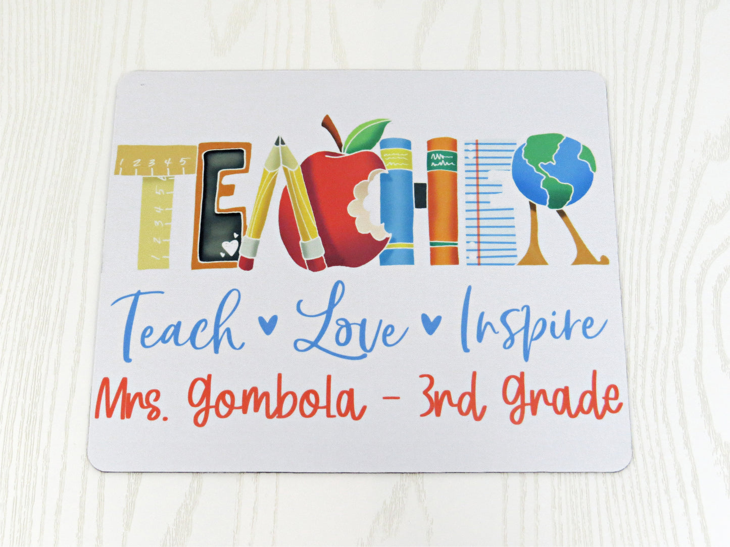 Personalized Teacher Mouse Pad - Personalized Teacher Gift - Gifts for Teacher - Teacher