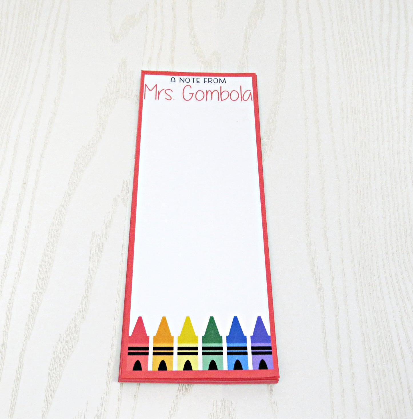 Personalized Notepad Gift - Note from Teacher Appreciation Gift - Teacher Week –Supplies Memo Pad To Do List Daily Task Stationery End of School Year