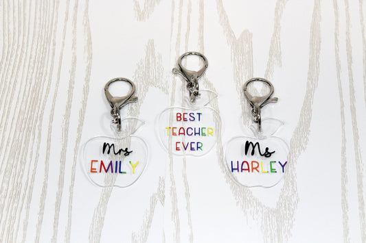 Teacher Appreciation Gift - Teacher Name Keychain - Teacher Keychain -Teacher Appreciation Keychain