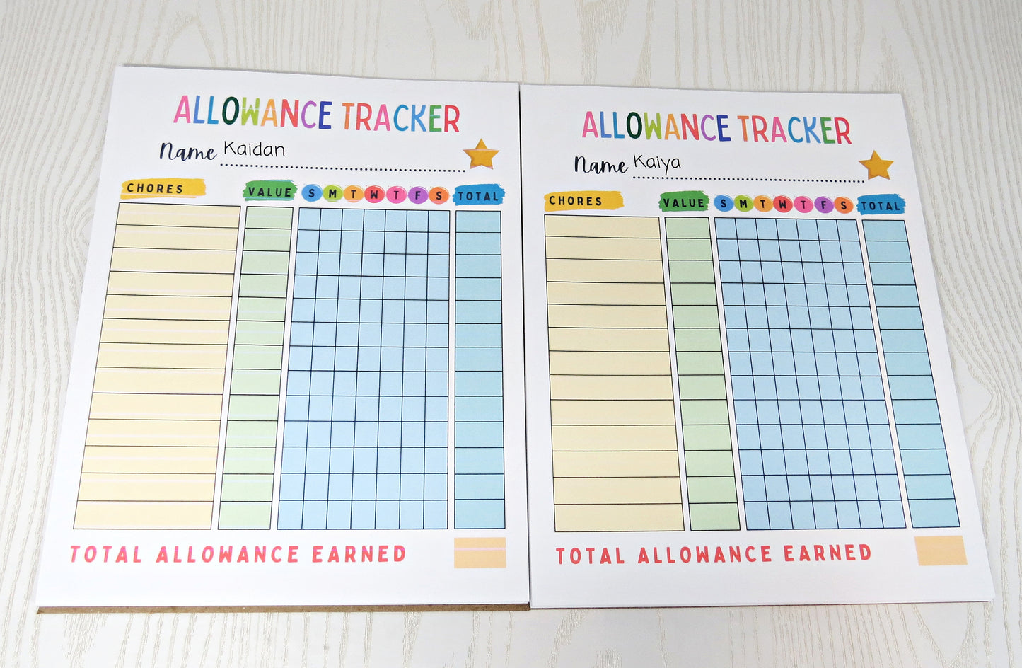 Allowance Tracker Notepad for Kids - Chore Chart Note Pad - To Do List - Task Organizer - Tear Away Daily Planner & Checklist - Chore List Boys Girls