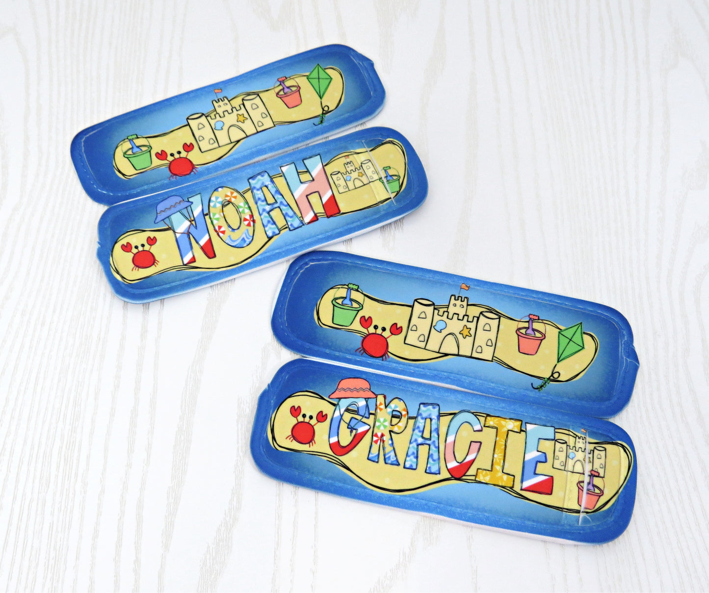 Personalized Popsicle Holder for Kids - Personalized Popsicle Holder Sleeve - Beach Gift - Popsicle Sleeve Kids