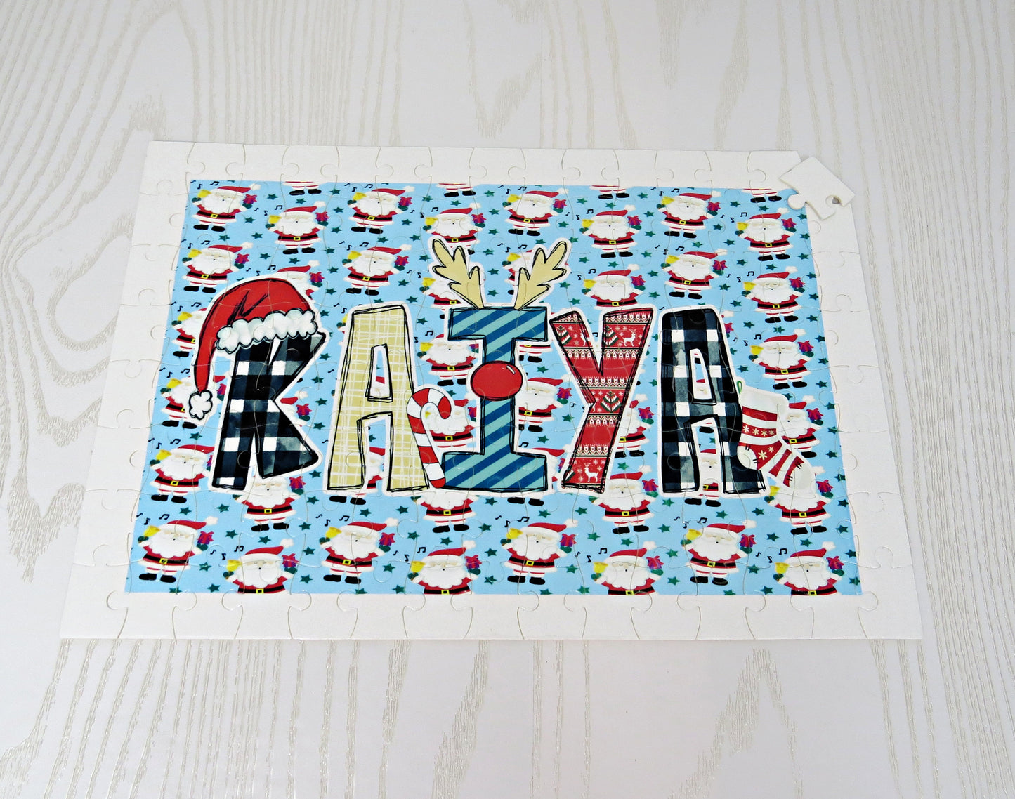 Christmas Personalized Puzzle - Custom Puzzle - Cute Holiday Gift - Personalized Puzzle Kids - Name Puzzle - 24 48 120 pieces