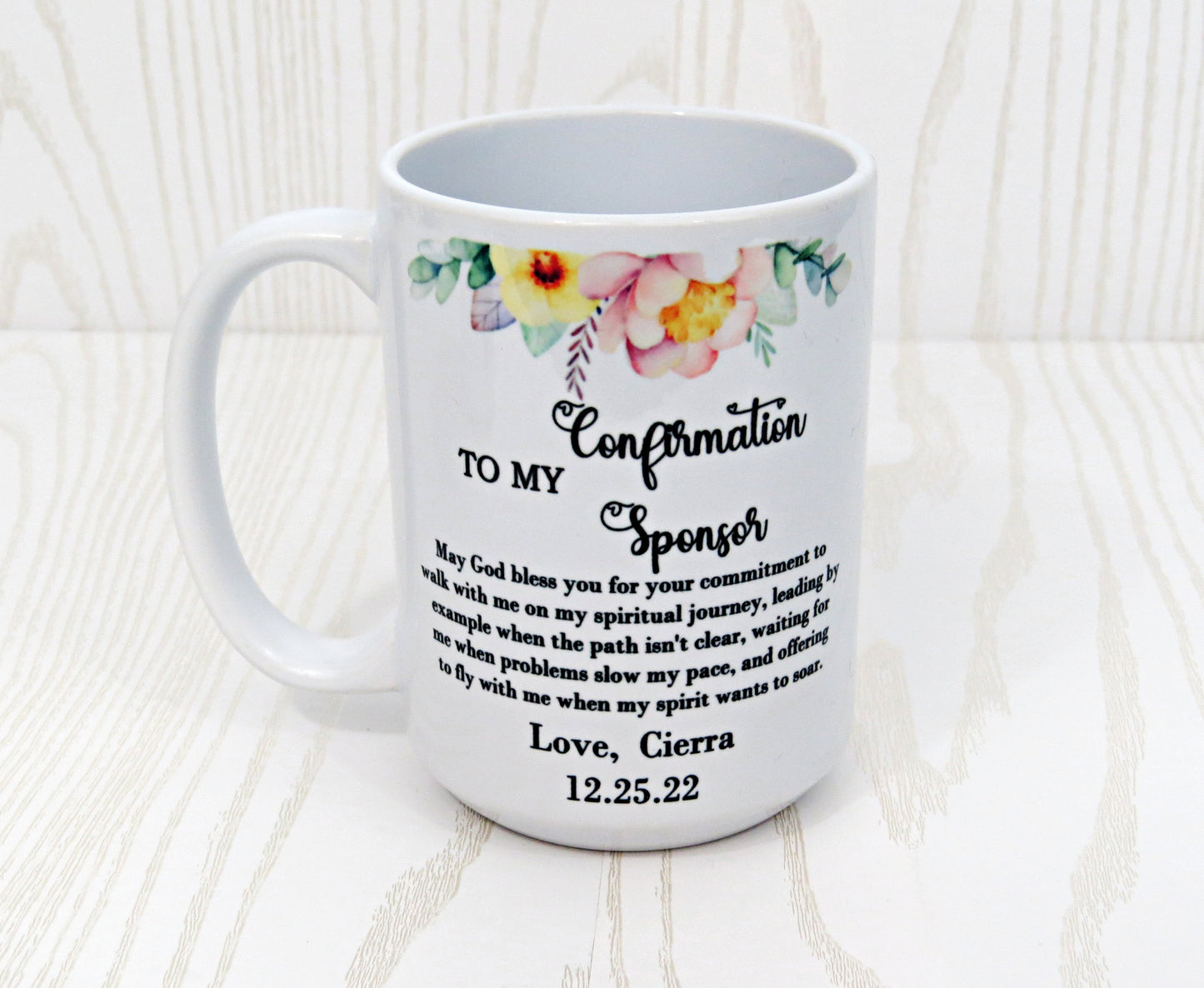 Confirmation Gift - Confirmation Sponsor Gift - Confirmation Mug - Sponsor Mug - Church Gift