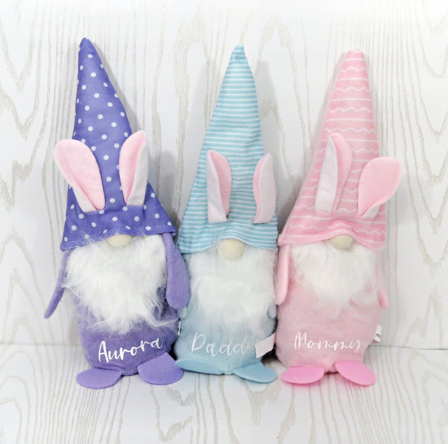 Personalized Easter Spring Gnomes – Holiday Custom - Easter Basket Gift – Kids Gift – Home Decor - Stuffed Toy Basket Stuffer