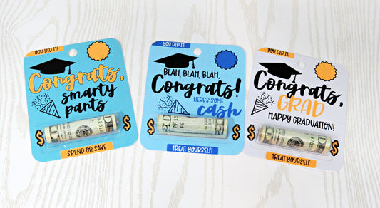 Congrats Grad Money Card with Plastic Dome - Graduation Gift Card - Unique Money Holder for Cash Gift - Graduation Greeting Cards - Humor Cash Gift for Him Her