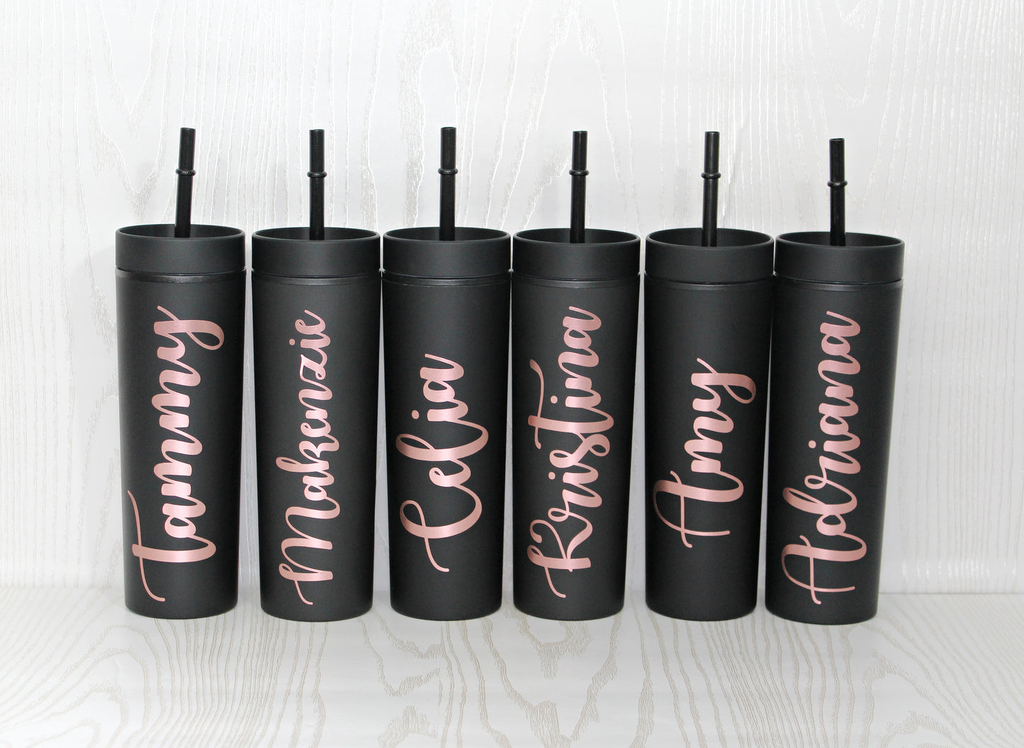 Personalized Skinny Tumbler with Lid and Straw - Monogrammed Tumbler - Custom Tumbler - 16 oz Tumb