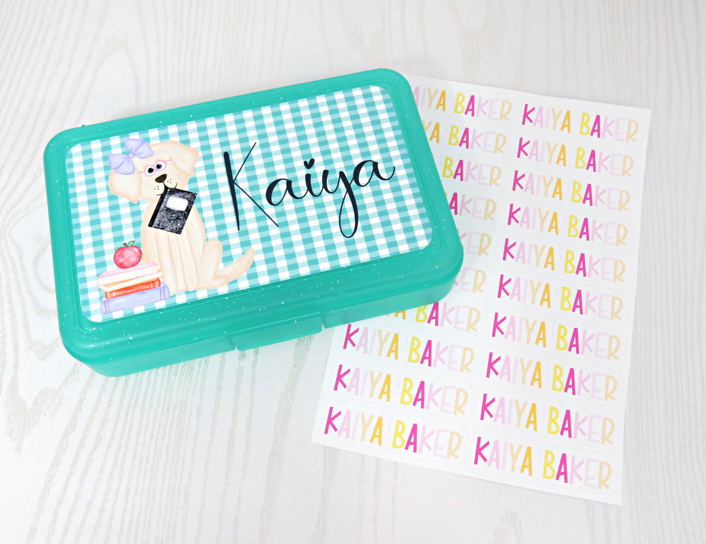 Personalized Label Stickers for Back to School Supplies with Name - Clipboard Stickers - Water bottles Lunch Boxes Travel - Custom Stick On