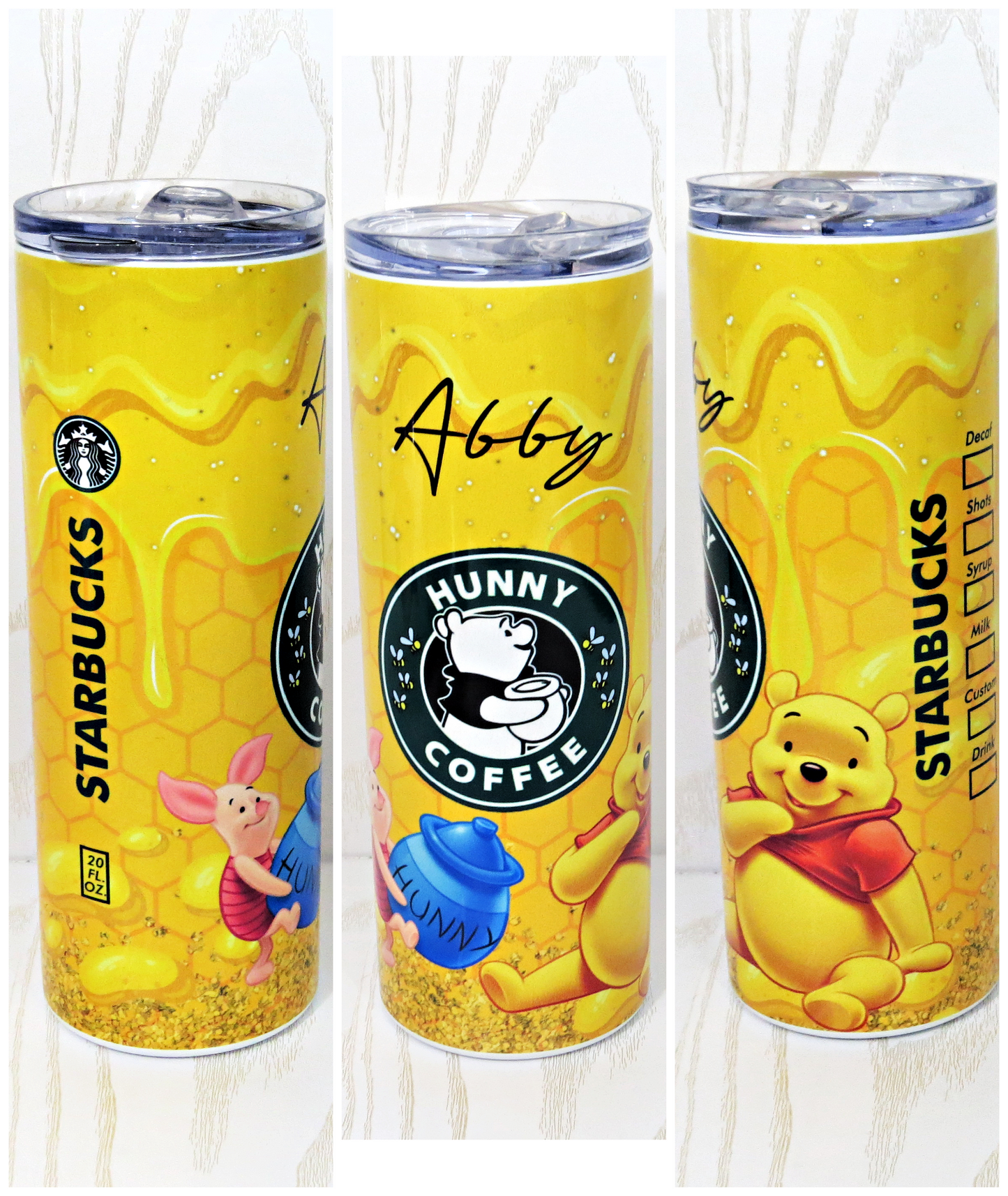 20 oz Stainless Steel Honey Bear Coffee Tumbler - Fun Park Tumbler - Coffee Lover Tumbler