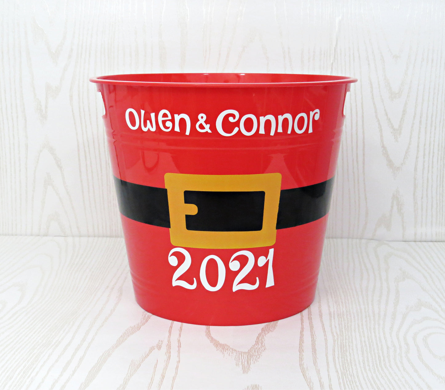 Personalized Santa Bucket - Christmas Eve Box - Kid Presents - Christmas Present Bucket - Christmas Box for Gifts - Santa Pail