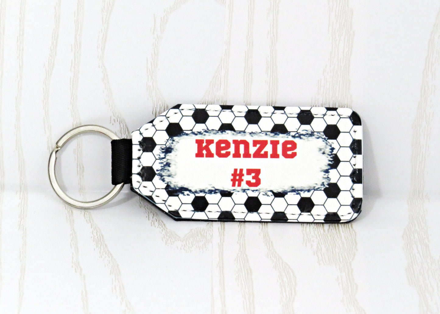 Personalized Soccer Keychain - Sports Keychain - Soccer Bag Tag - Sports Bag Tag - Soccer Name Tag