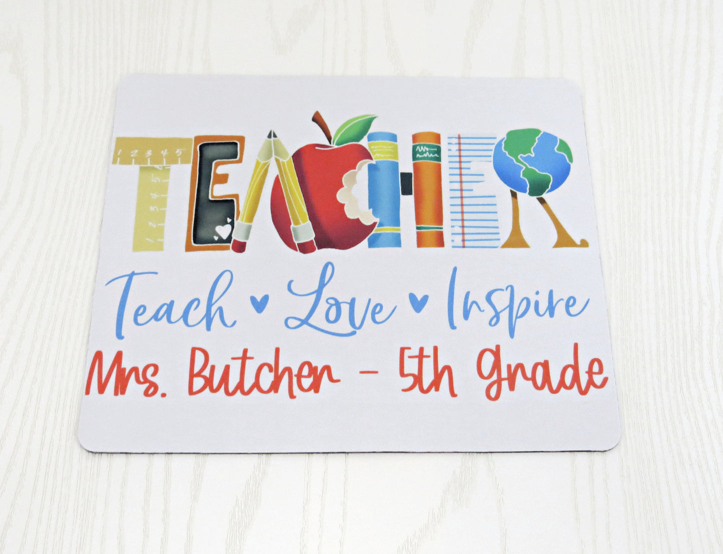 Personalized Teacher Mouse Pad - Personalized Teacher Gift - Gifts for Teacher - Teacher