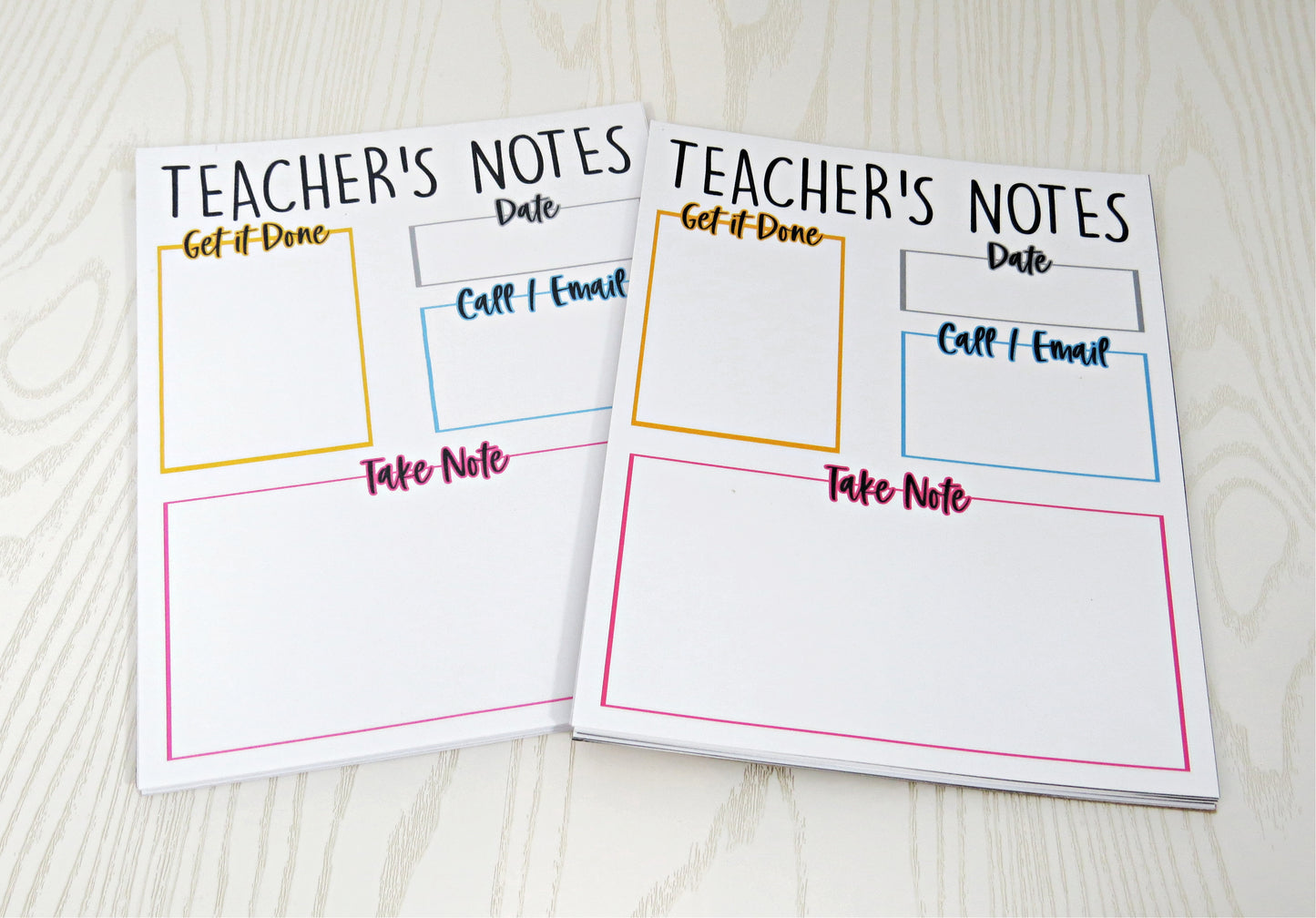 Personalized Teacher's Notes Notepads - Custom Appreciation Teacher Gifts & School Supplies - 52 Tear Away Sheets Yearly - Great for Classroom or Home Use - Weekly Planner Note Pad