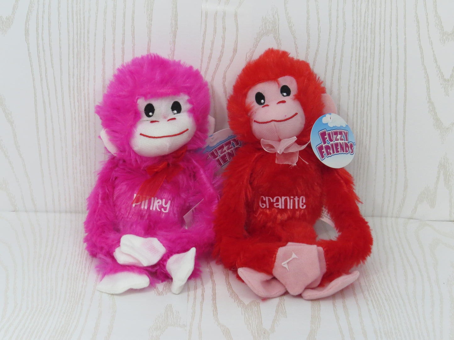 Personalized Hanging Monkey Plush Valentines Day Gift for Kids - Teacher Gift - Custom Stuffed Animal with Name